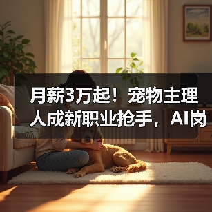 月薪3万起!宠物主理人成新职业抢手,AI岗位也火了(图1) 月薪3万起!宠物主理人成新职业抢手,AI岗位也火了(图1)
