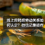 线上应聘后劳动关系如何认定?微信记录能作证吗?(图2) 线上应聘后劳动关系如何认定?微信记录能作证吗?(图2)