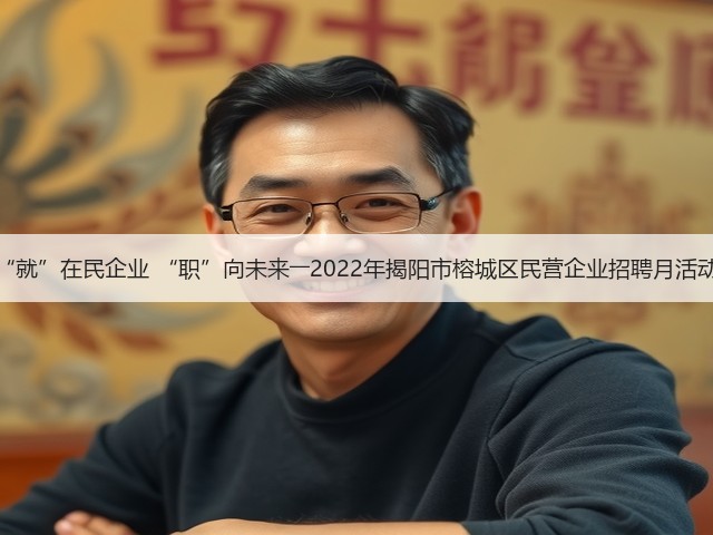 “就”在民企业 “职”向未来――2022年揭阳市榕城区民营企业招聘月活动(图1)