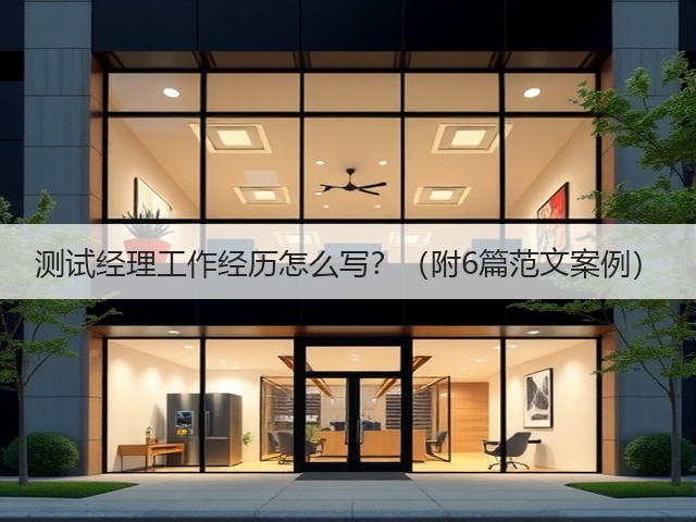 测试经理工作经历怎么写？（附6篇范文案例）(图3)
