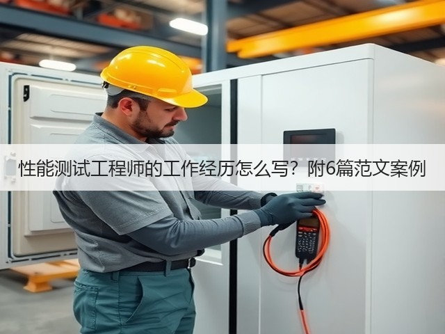 性能测试工程师的工作经历怎么写?附6篇范文案例(图3) 性能测试工程师的工作经历怎么写?附6篇范文案例(图3)