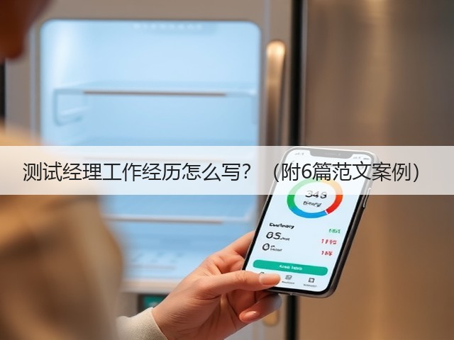 测试经理工作经历怎么写？（附6篇范文案例）(图1)