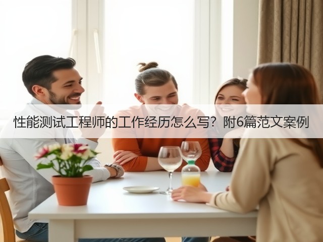 性能测试工程师的工作经历怎么写?附6篇范文案例(图2) 性能测试工程师的工作经历怎么写?附6篇范文案例(图2)